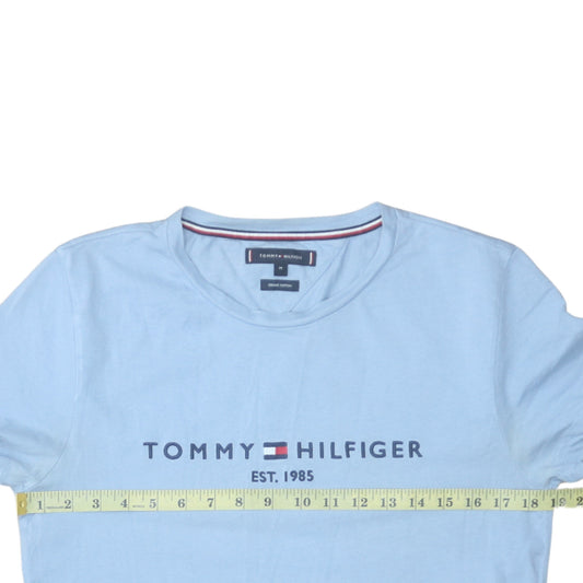 Tommy Hilfiger Men's Blue Logo Organic Cotton T-Shirt M