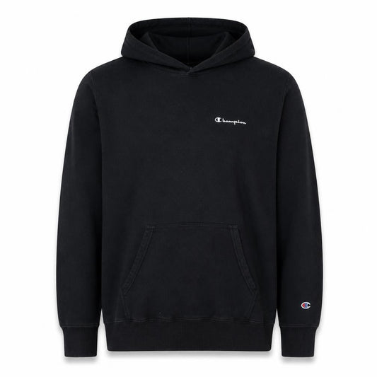 Champion Men's Black Pullover Hoodie Size L Logo Fleece Sweatshirt