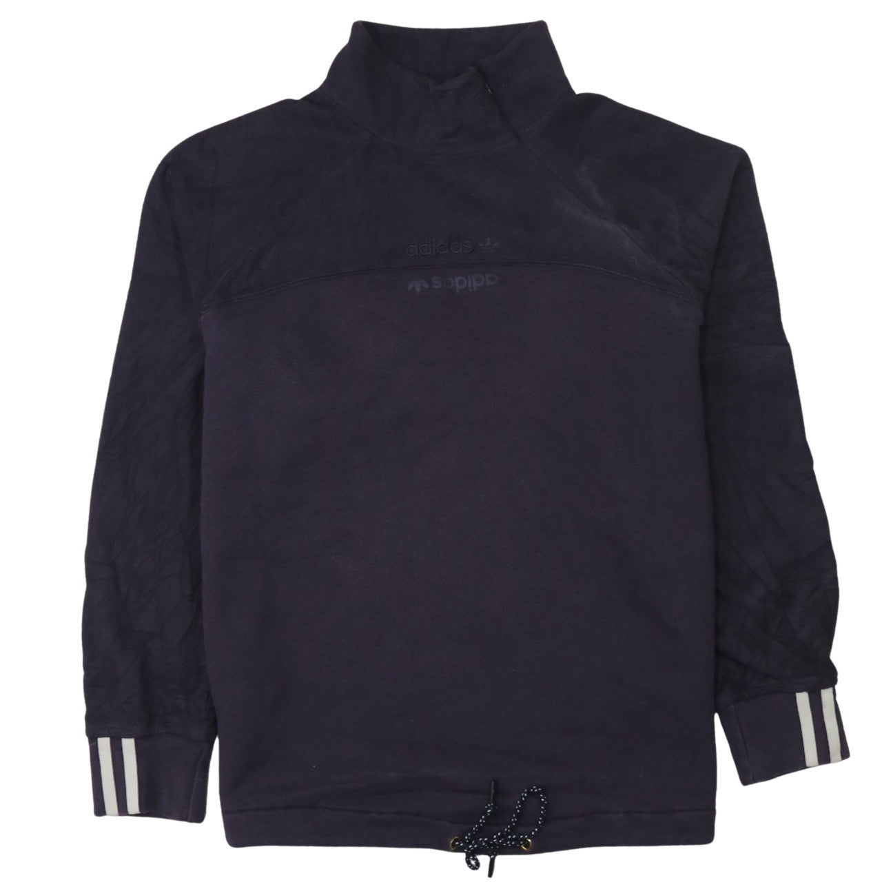 Adidas Men's Blue Pullover Sweatshirt Size S High Neck Sportswear