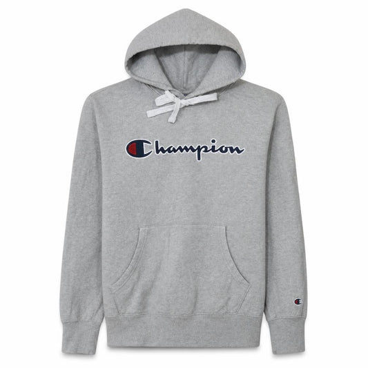 Champion Men's Grey Pullover Hoodie Large Sports Style