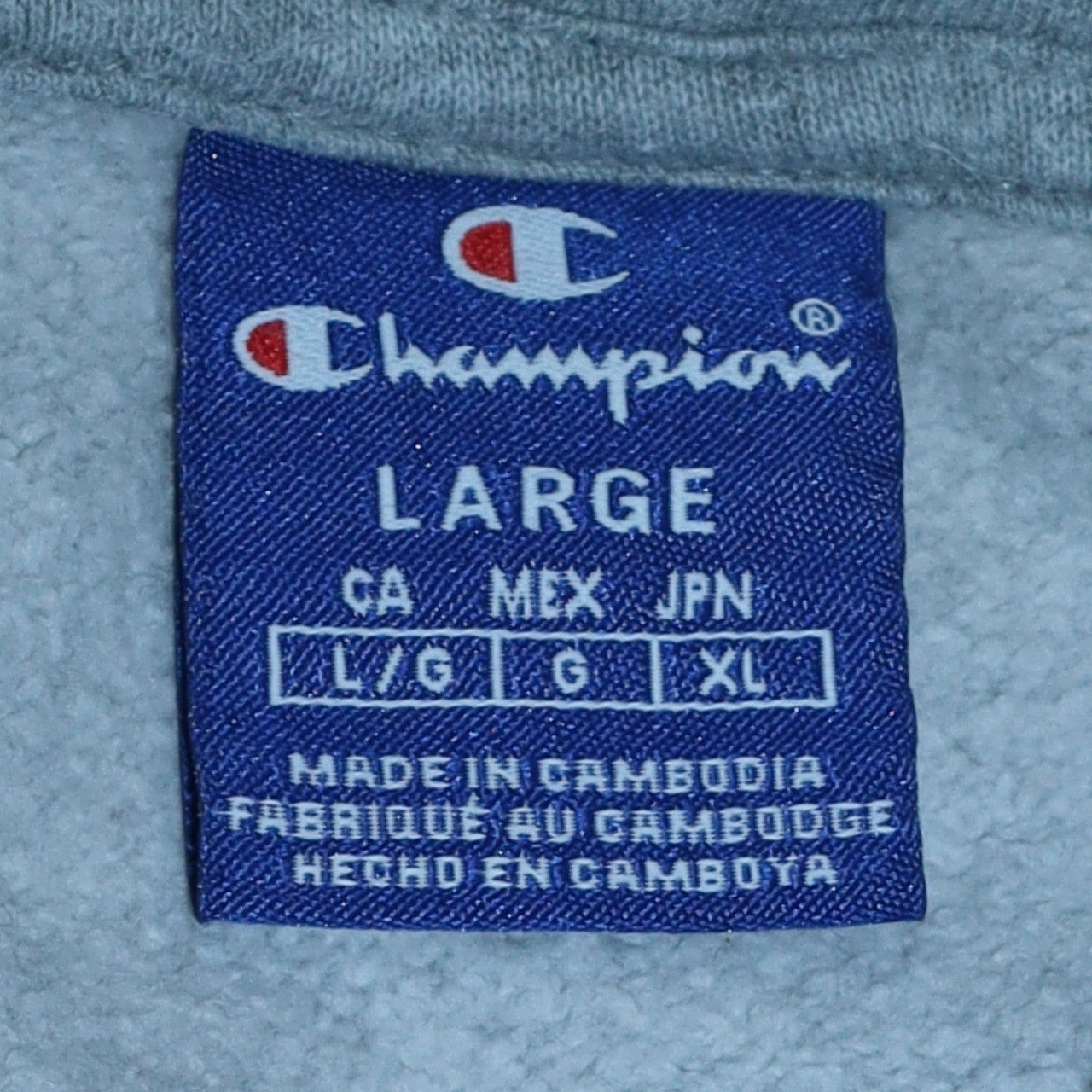 Champion Men's Grey Pullover Hoodie Large Sports Style