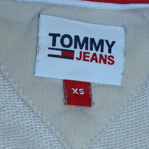 Tommy Jeans Women's Beige Cotton Crew Neck Pullover Sweatshirt XS