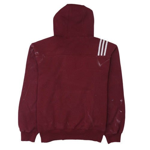 Adidas Men's Burgundy Hoodie L Pullover Fleece All Seasons Sportswear