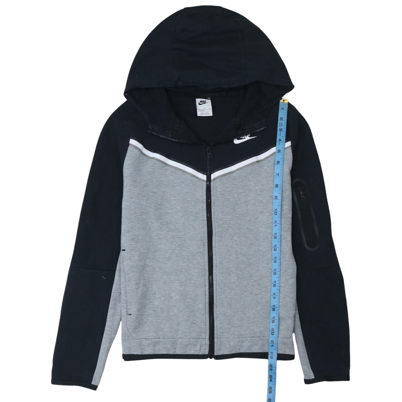 Nike Teens Grey Full Zip Hoodie XL Regular Fit Sportswear