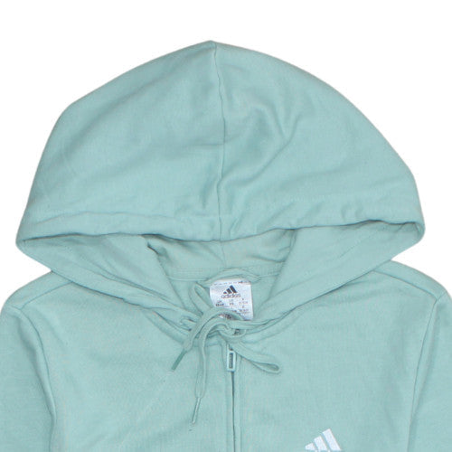 Adidas Womens Mint Green Full Zip Hoodie XS Cotton Blend