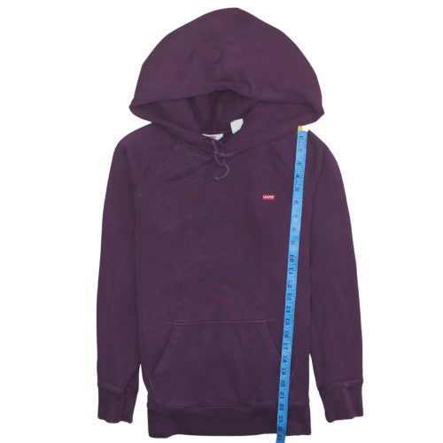 Levi's Women Purple Pullover Hoodie XS Cotton Blend Casual