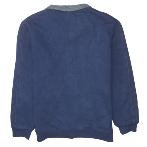 Calvin Klein Men Blue Full Zip Fleece Sweatshirt L Regular Fit