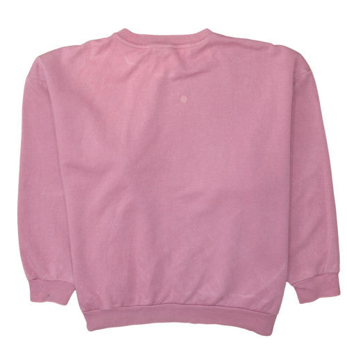 Adidas Women Pink Crew Neck Long Sleeve Pullover Sweatshirt Size M