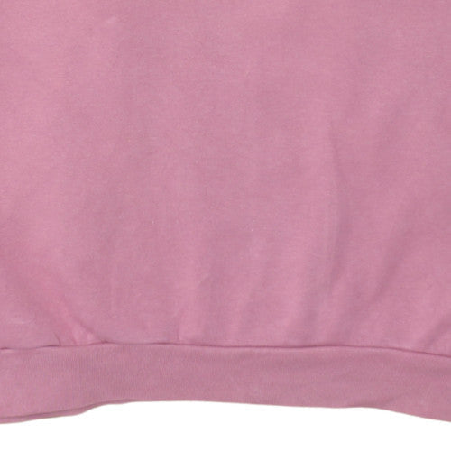 Adidas Women Pink Crew Neck Long Sleeve Pullover Sweatshirt Size M