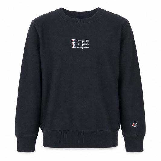 Champion Men's Black Small Pullover Sweatshirt Embroidered Logo