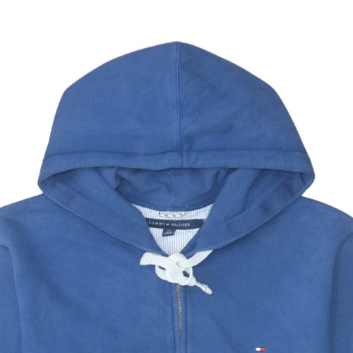 Tommy Hilfiger Men's Blue Full Zip Hoodie Size M Cotton Fleece