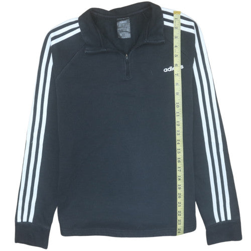 Adidas Women's Black 1/4 Zip Long Sleeve Sweatshirt Size M