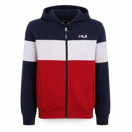 FILA Black Line Mens Multicoloured Full Zip Hoodie L