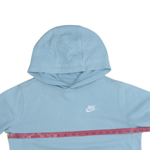 Nike Womens Blue Pullover Hoodie XL 158-170cm Teens Cotton Fleece