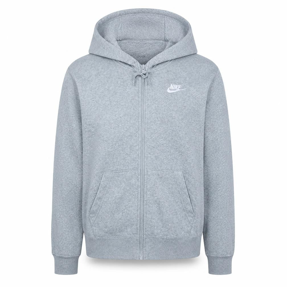 Nike Men's Grey Full Zip Hoodie XS Lightweight Fleece Sweatshirt