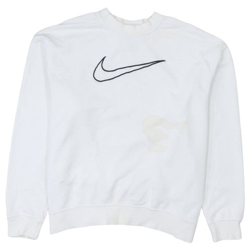Nike Men's White Small Pullover Crew Neck Sweatshirt