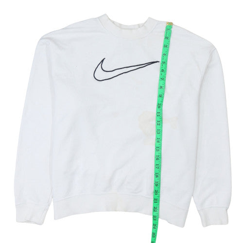 Nike Men's White Small Pullover Crew Neck Sweatshirt