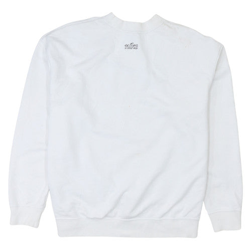 Nike Men's White Small Pullover Crew Neck Sweatshirt