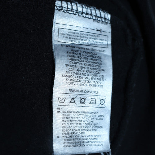 adidas Men's Black Full Zip Hoodie Size S Sports Fleece