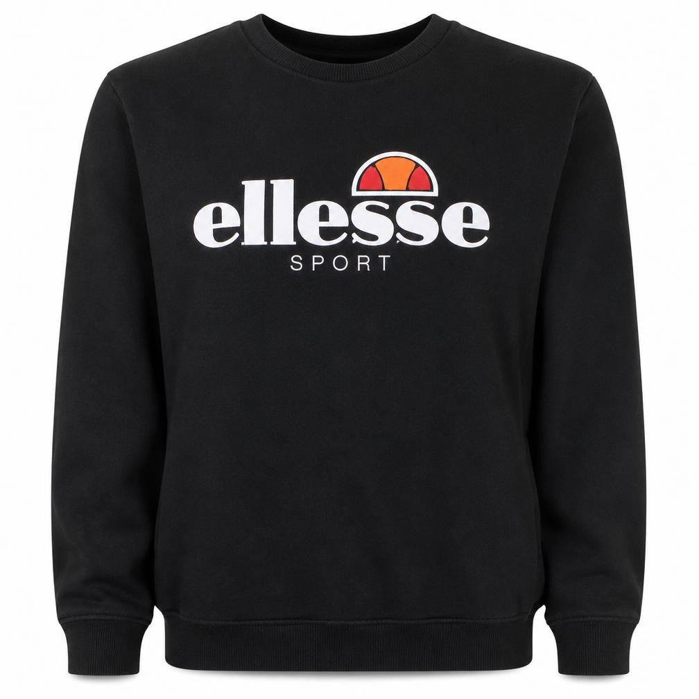 Ellesse Womens Black Crew Neck Pullover Sweatshirt UK 10