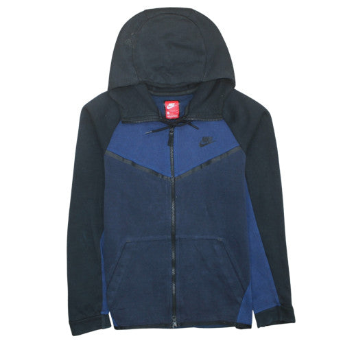 Nike Men's Blue Full Zip Hoodie Size S Cotton Blend Sportswear