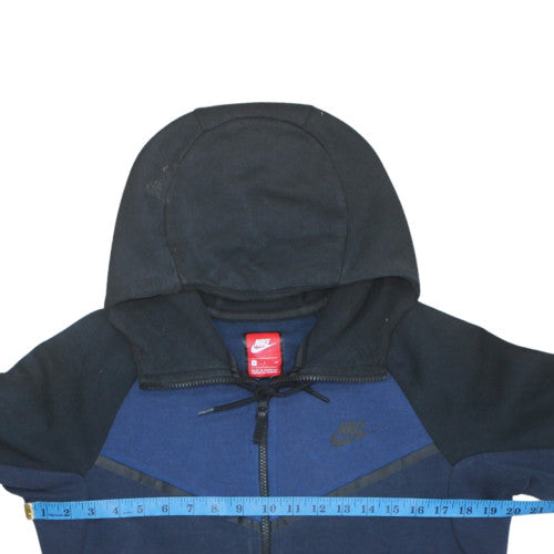 Nike Men's Blue Full Zip Hoodie Size S Cotton Blend Sportswear