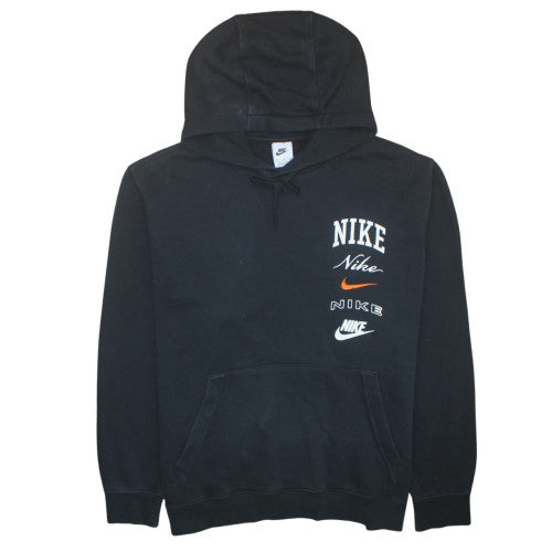 Nike Men's Black 2XL Pullover Hoodie with Logo Print