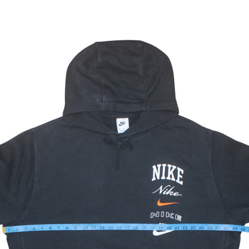 Nike Men's Black 2XL Pullover Hoodie with Logo Print