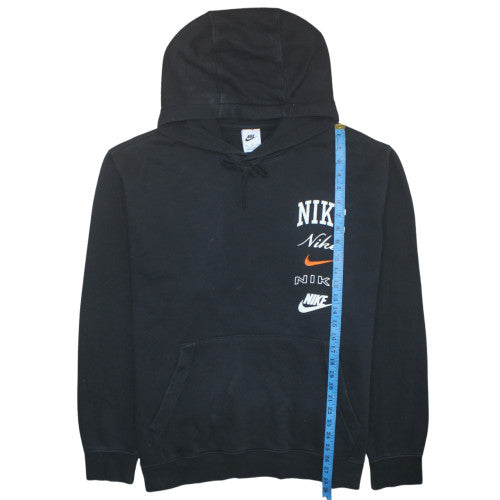 Nike Men's Black 2XL Pullover Hoodie with Logo Print