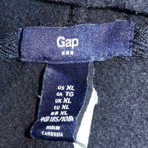 GAP Men's Black XL Pullover Hoodie Classic Logo Fleece Cotton Blend