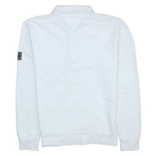 Tommy Hilfiger Mens White XL 1/4 Zip Sweatshirt Regular Fit