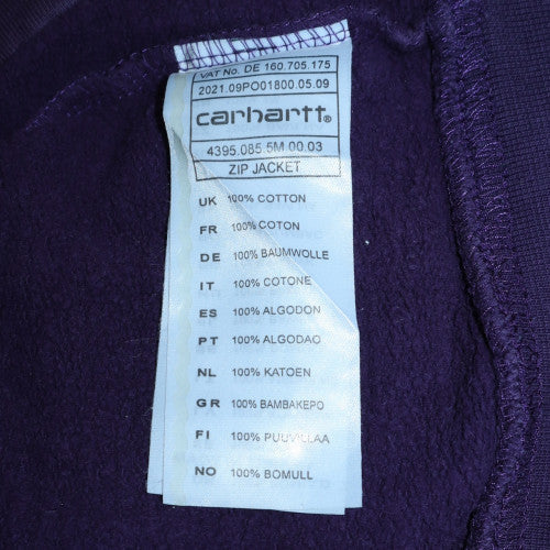 Carhartt Men's Purple Full Zip Cotton Sweatshirt S