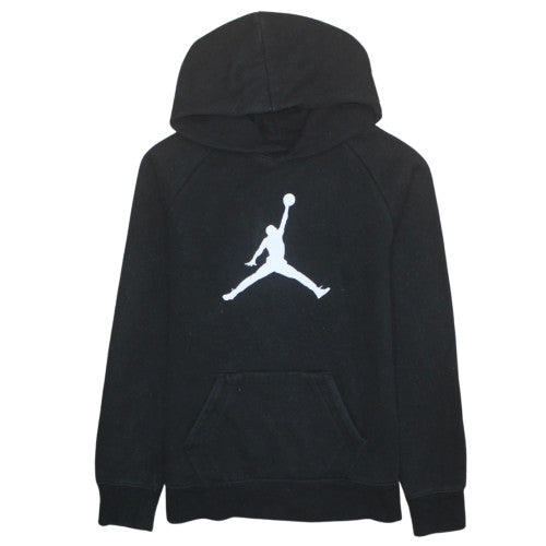 Jordan Teens Black Pullover Hoodie L Logo Fleece Sweatshirt