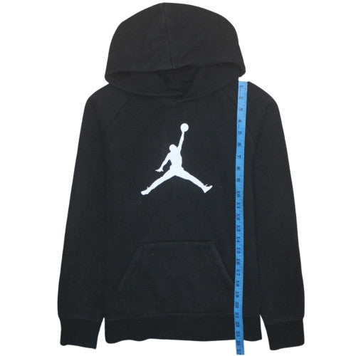 Jordan Teens Black Pullover Hoodie L Logo Fleece Sweatshirt