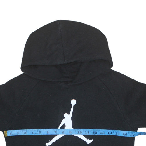 Jordan Teens Black Pullover Hoodie L Logo Fleece Sweatshirt