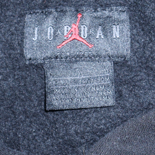 Jordan Teens Black Pullover Hoodie L Logo Fleece Sweatshirt