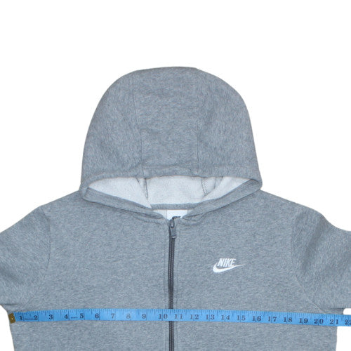 Nike Teens Grey Full Zip Fleece Hoodie XL Regular Fit