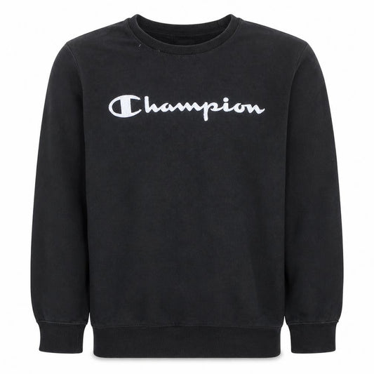 Champion Mens Black Logo Pullover Sweatshirt Size L