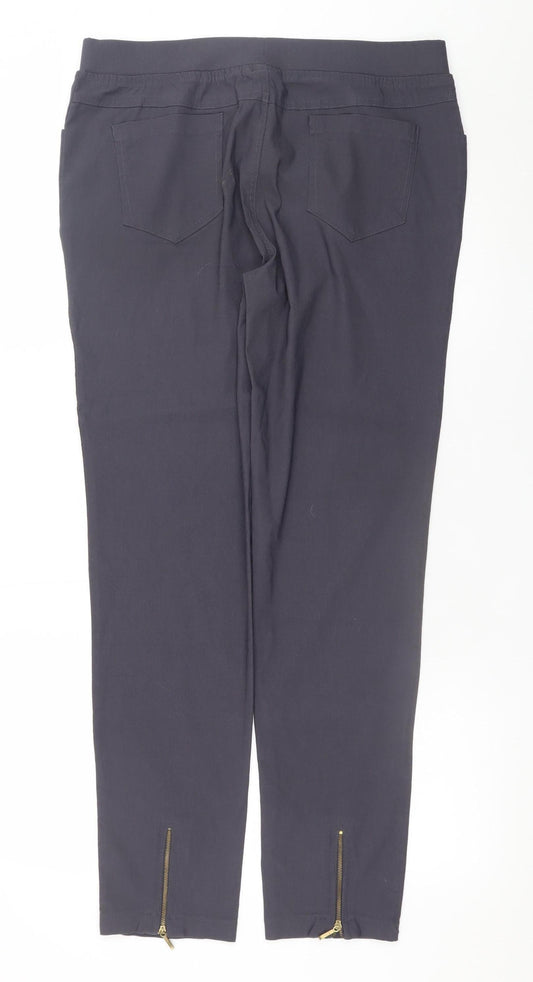 Cook Womens Black Jegging Style Trousers Size 10 with Ankle Zips