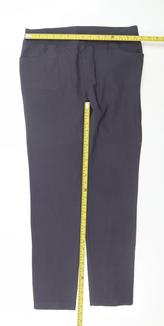 Cook Womens Black Jegging Style Trousers Size 10 with Ankle Zips