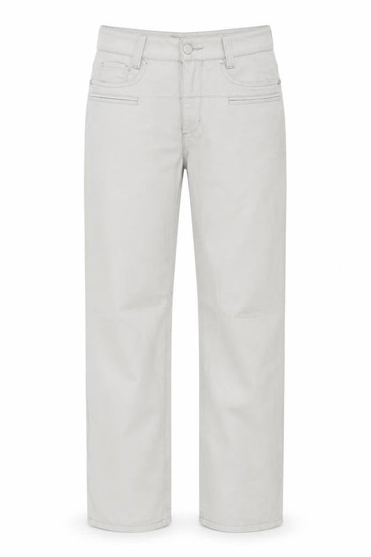 Cambio Women Beige Straight Jeans Size 8 Cotton Stretch Pearlie Style