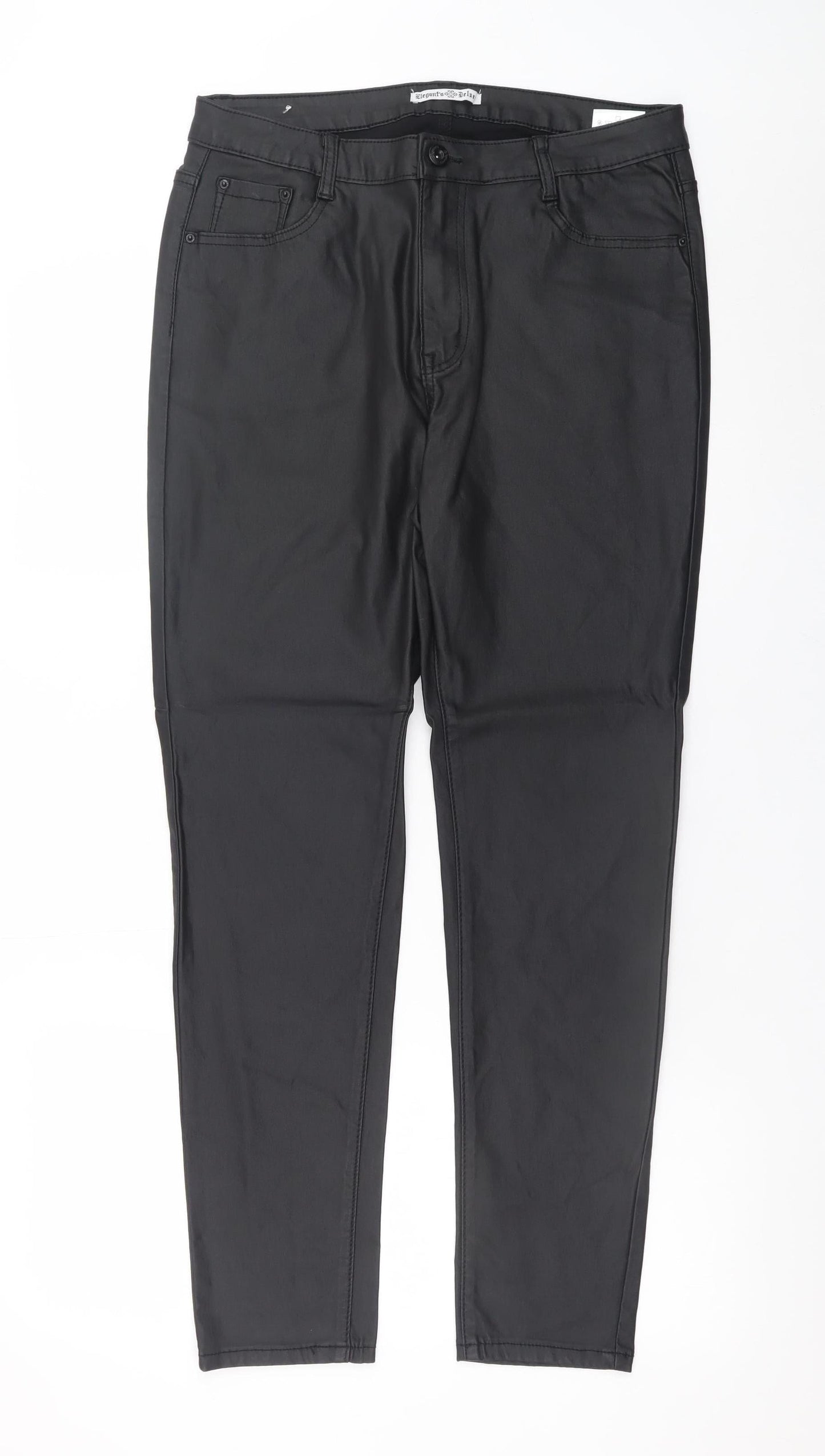 Elegant h Deluxe Women's Black Size 18 Slim Jegging Trousers