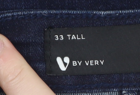 V by Very Women's Blue Tall Distressed Skinny Jeans Size 33