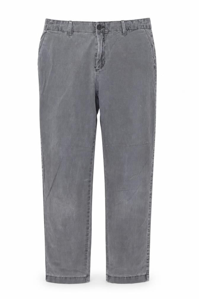 Gap Men's Grey Chino Trousers L Regular Fit Cotton Stretch