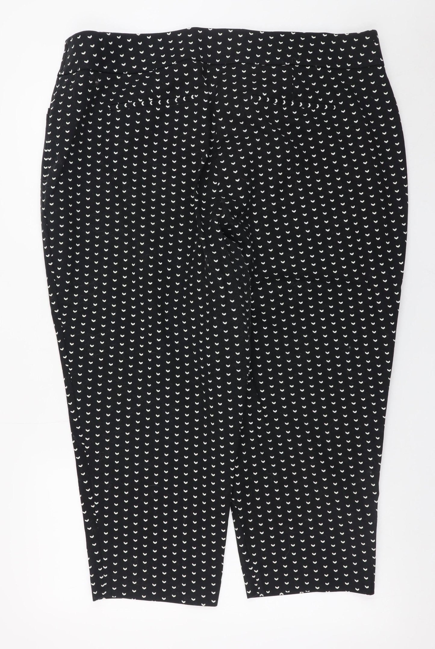 APT.9 Women’s Black Geometric Cropped Trousers Size 20 Plus