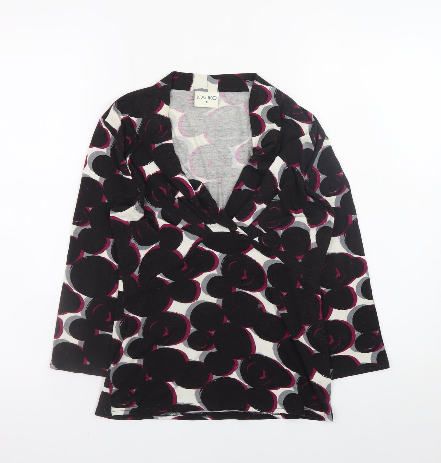 Kaliko Women’s Multicoloured Floral Wrap Blouse Size 8