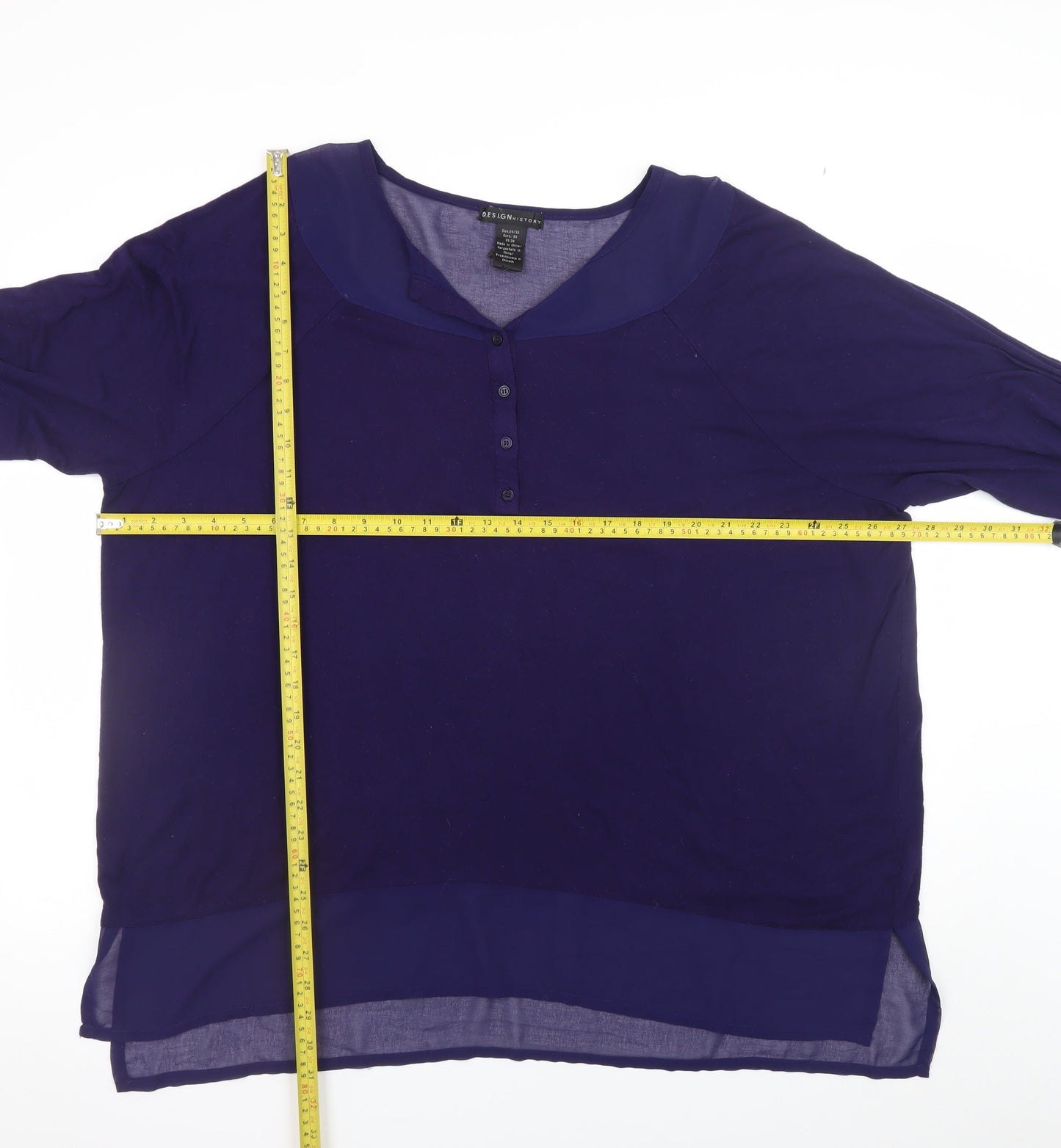 Design History Women's Purple Plus Size 24 Tunic Blouse