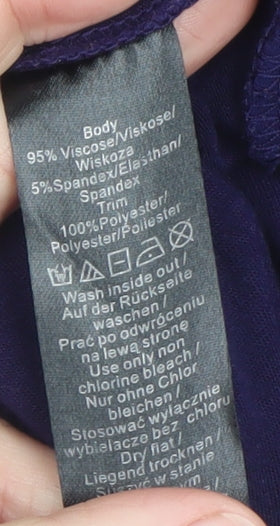 Design History Women's Purple Plus Size 24 Tunic Blouse
