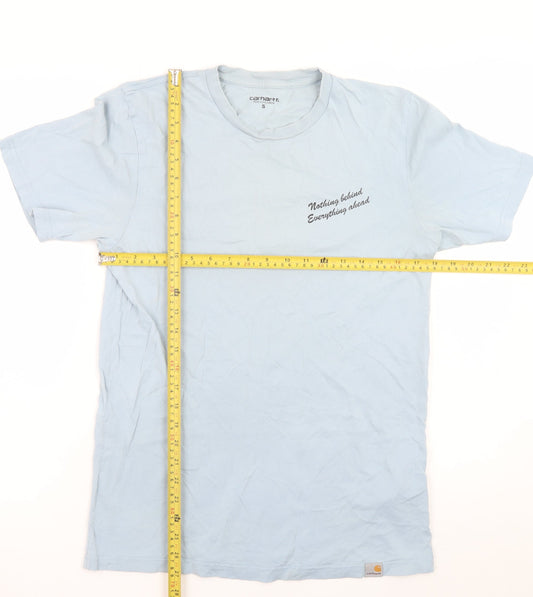 Carhartt Blue Unisex Adults Small Graphic Short Sleeve Cotton T-Shirt