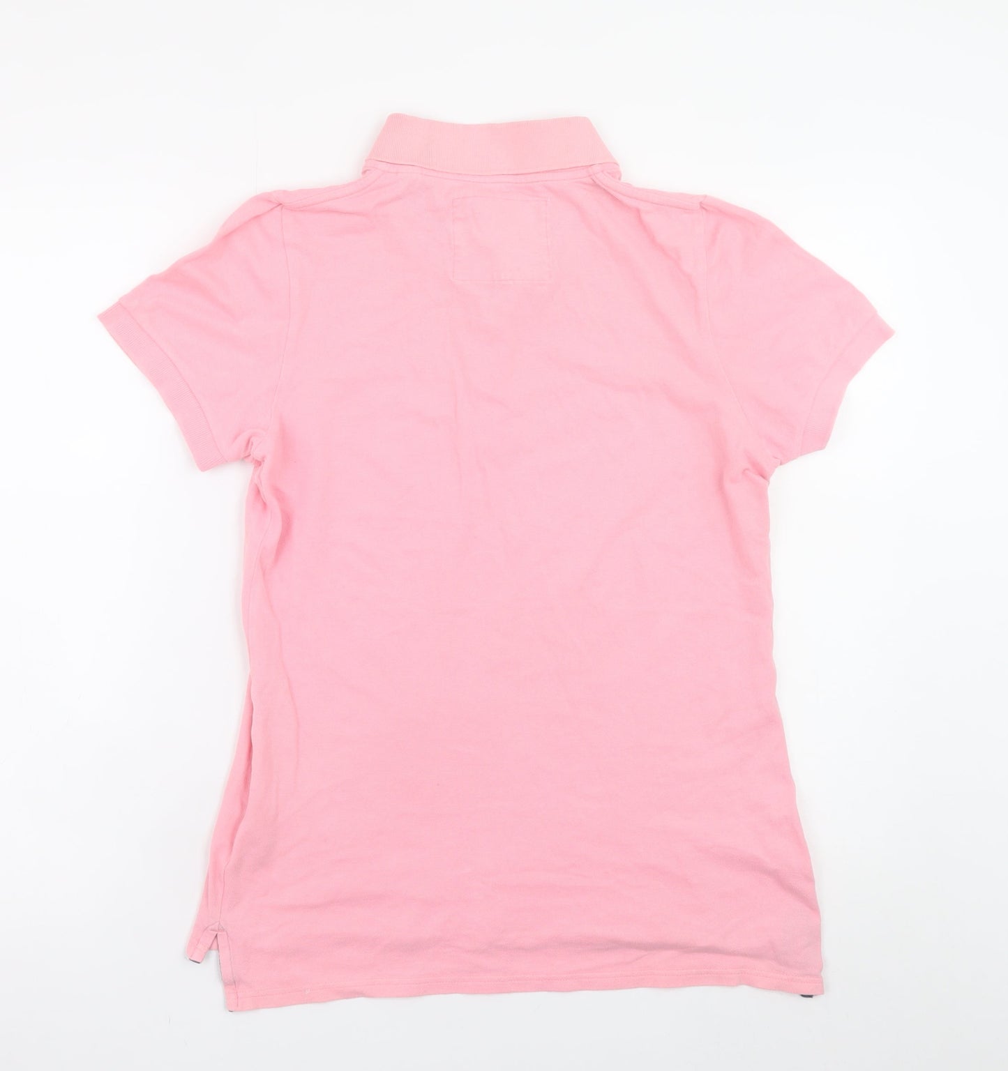 Jack Wills Pink Cotton Short Sleeve Polo Shirt L Unisex Slim Fit